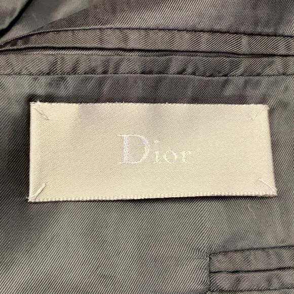 DIOR HOMME by KRIS VAN ASSCHE AW10 Size XS Black Wool Cashmere Scarf Coat - Picture 7 of 9